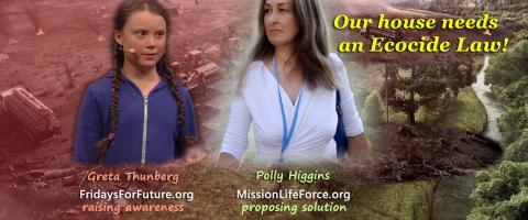 Polly and Greta protecting Earth and Climate