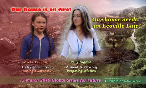 Polly and Greta protecting Earth and Climate
